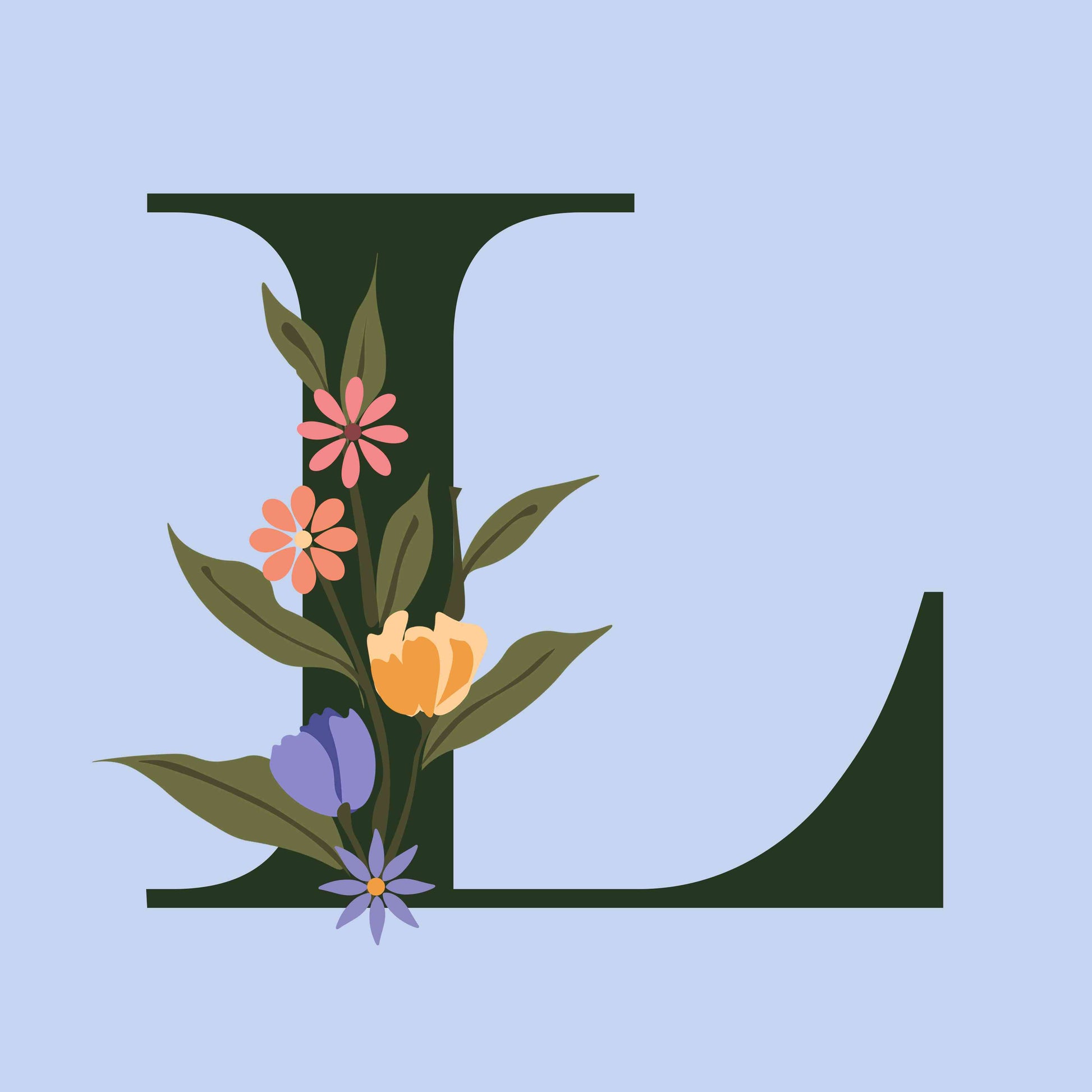 Floral Letter L