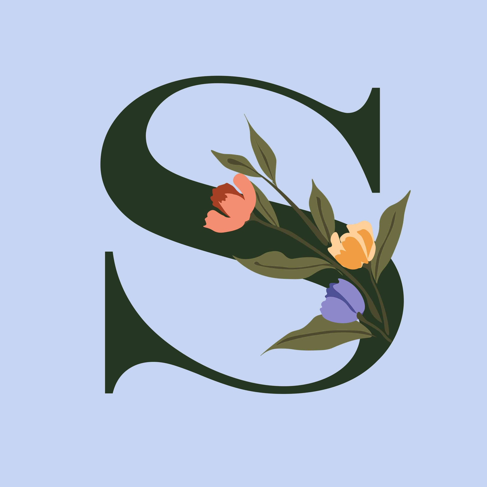 Floral Letter S
