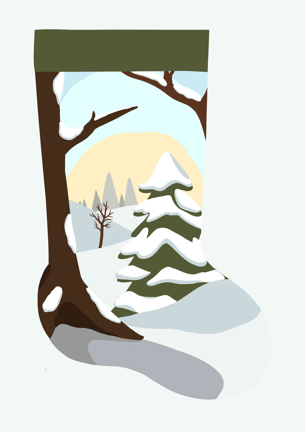 Mini Christmas Stockings - Snow