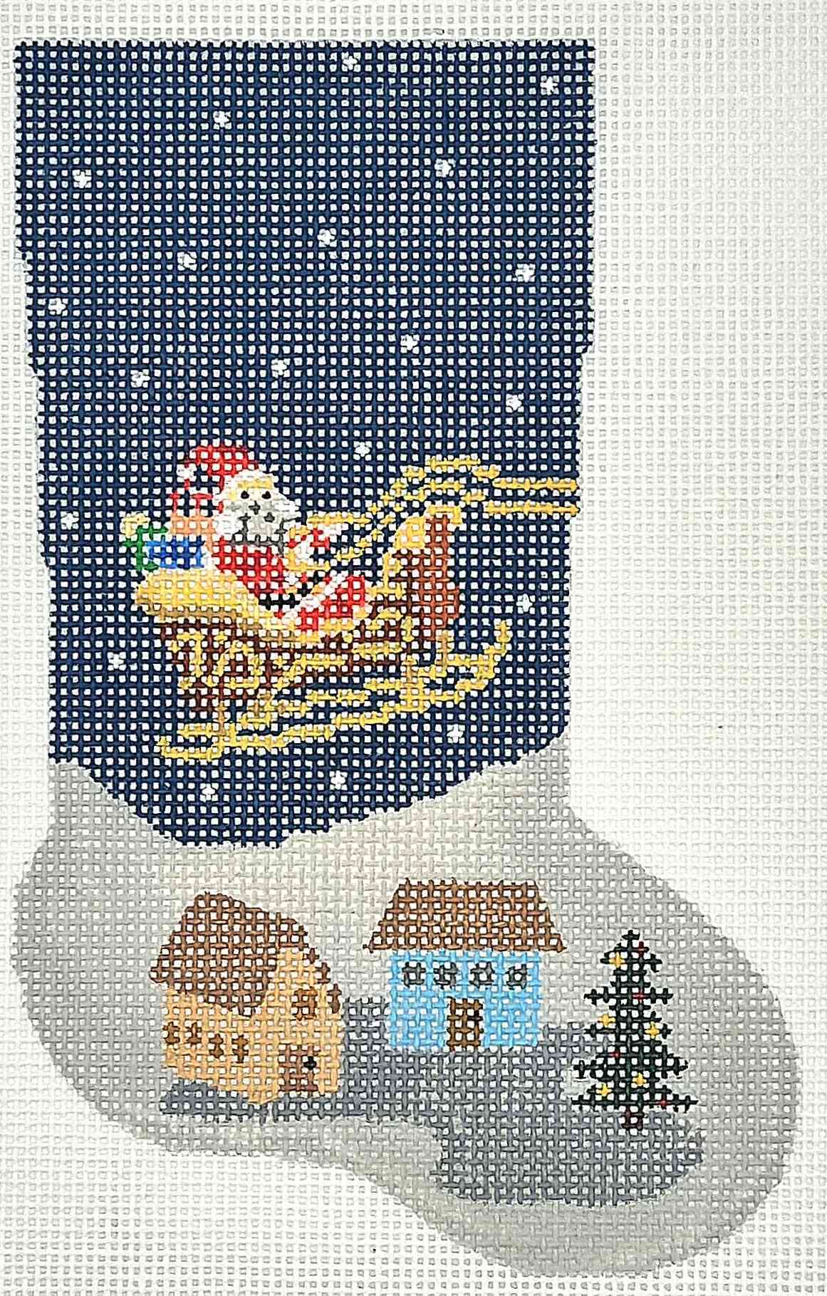 Mini Christmas Stockings - Santa night