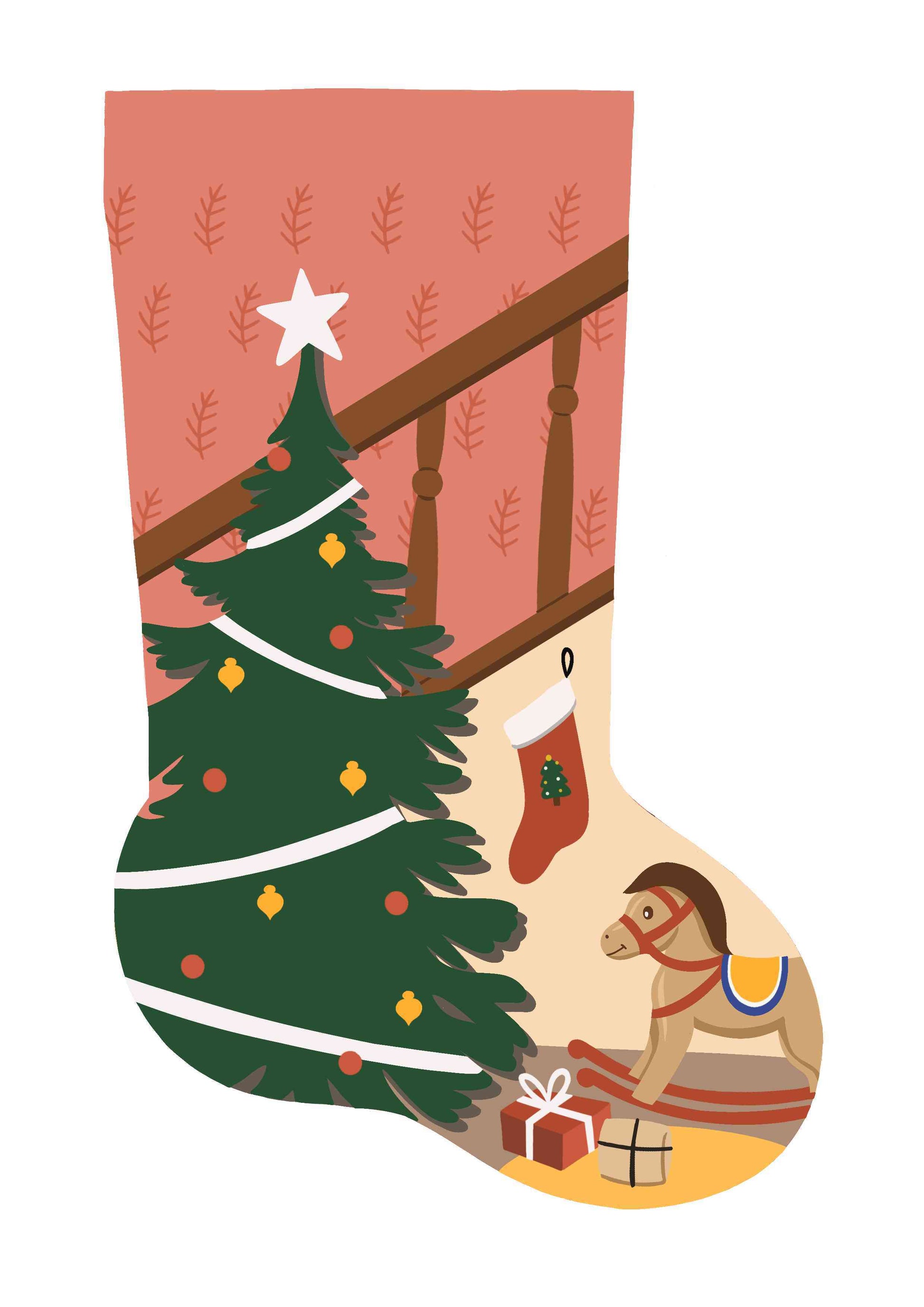 Christmas Stockings - Christmas home decor (Red 2)