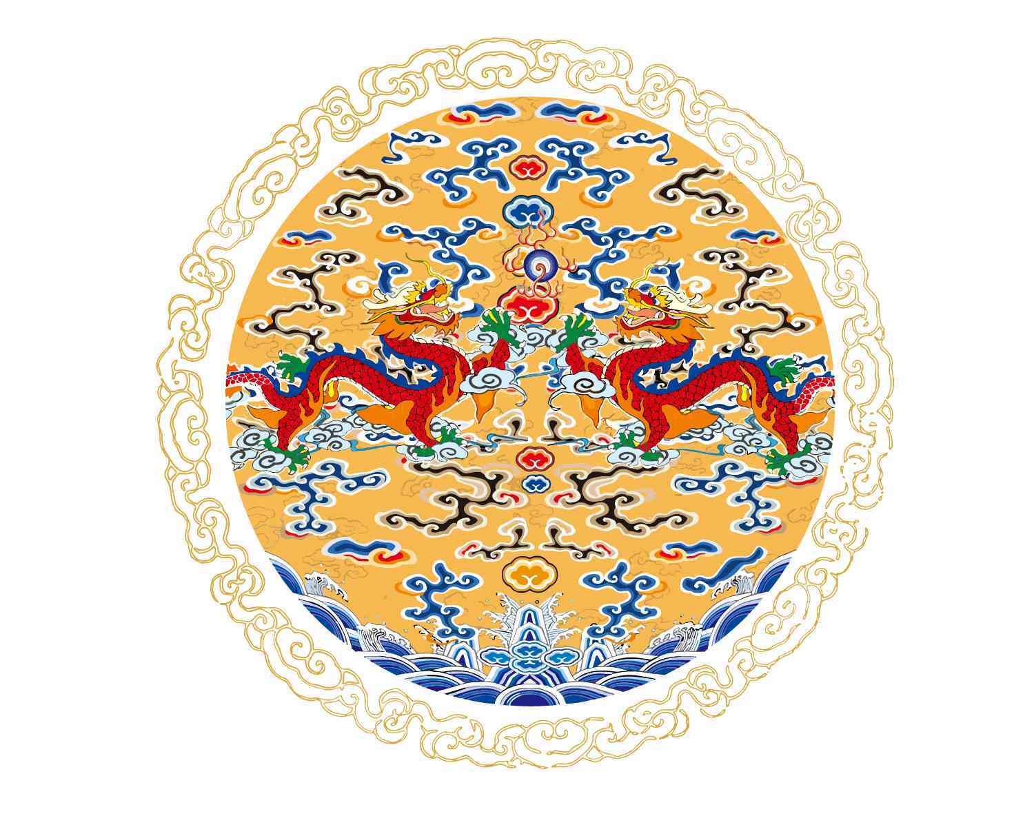 Qing Dynasty Dragon Pattern 4