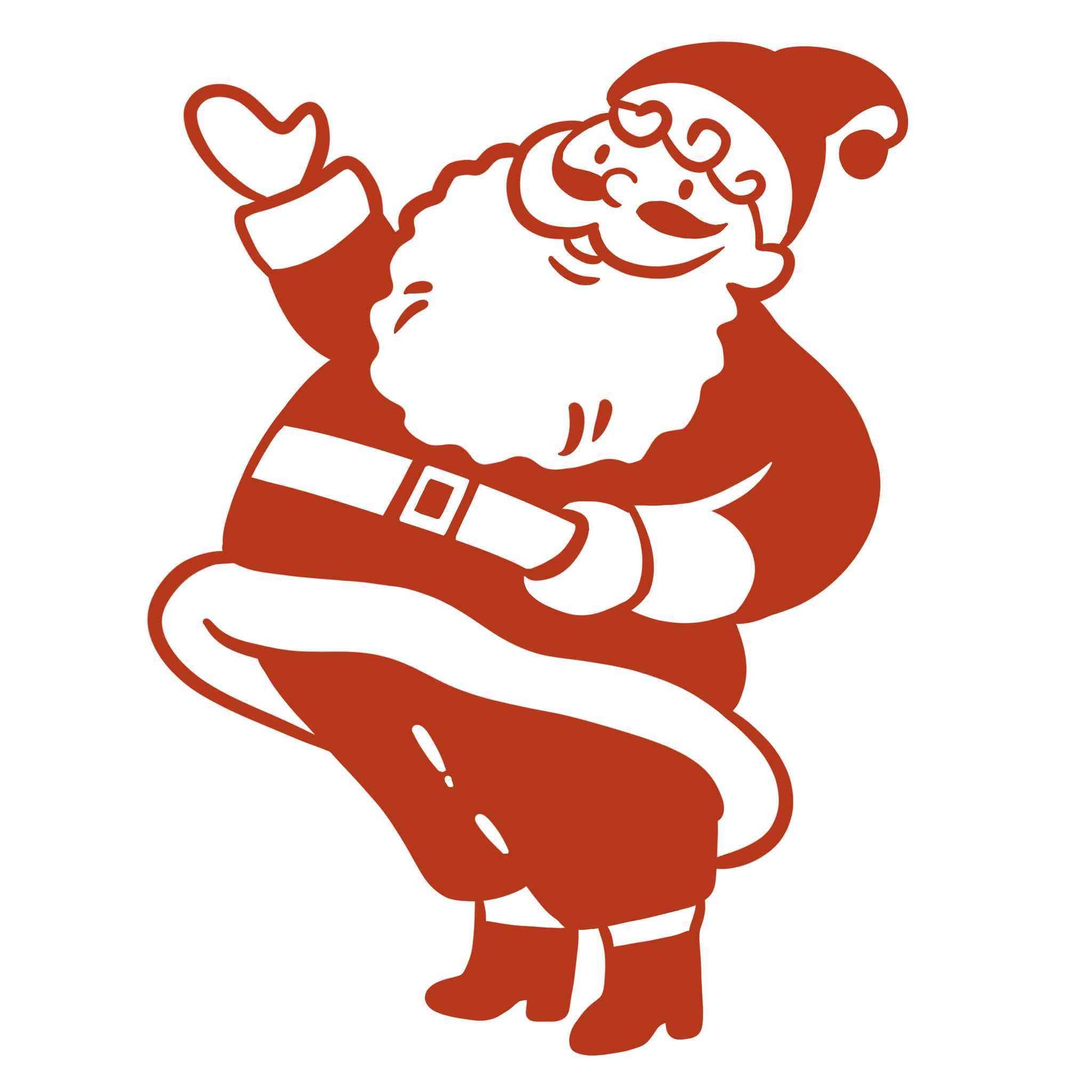 Santa Red Outline