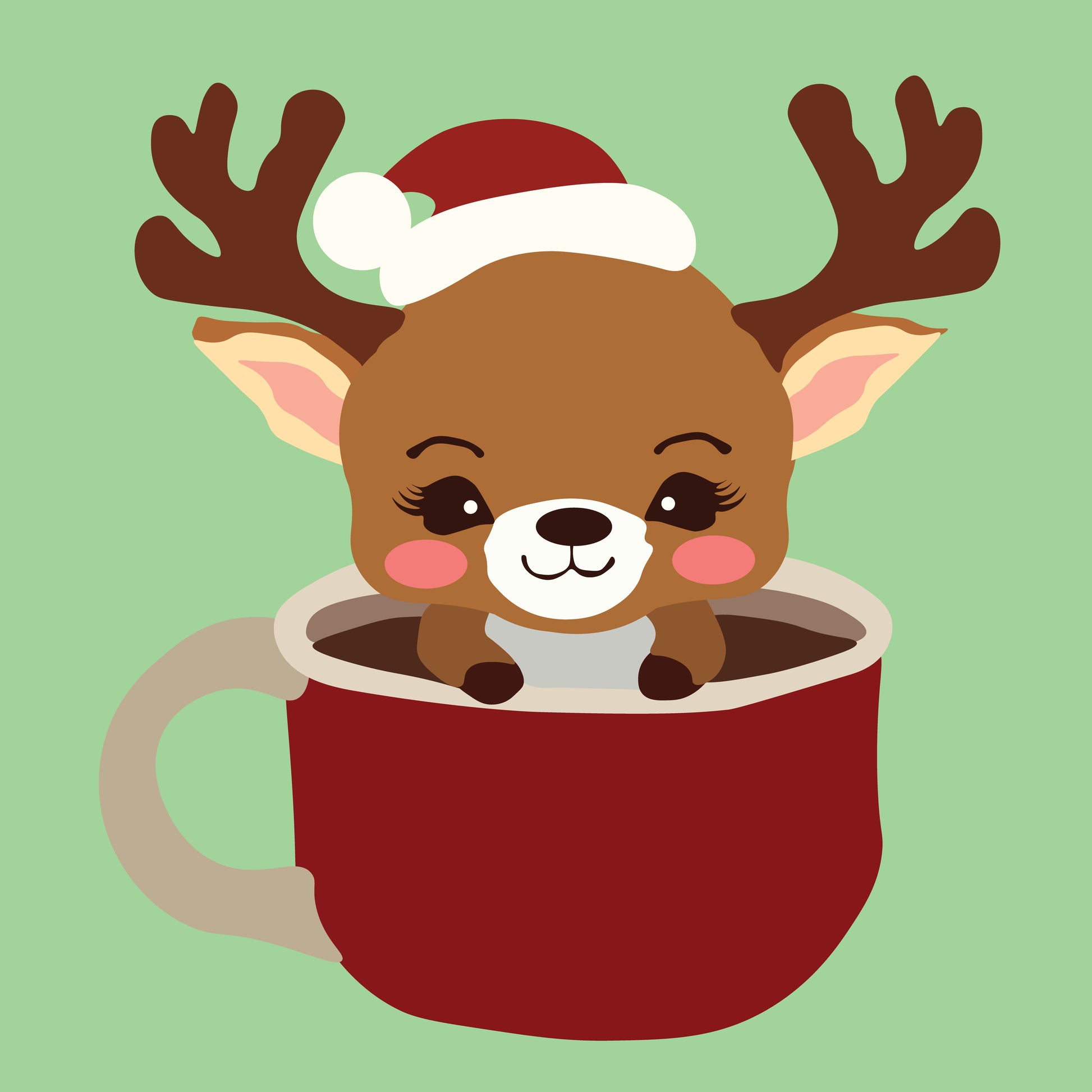 Reindeer  on mug
