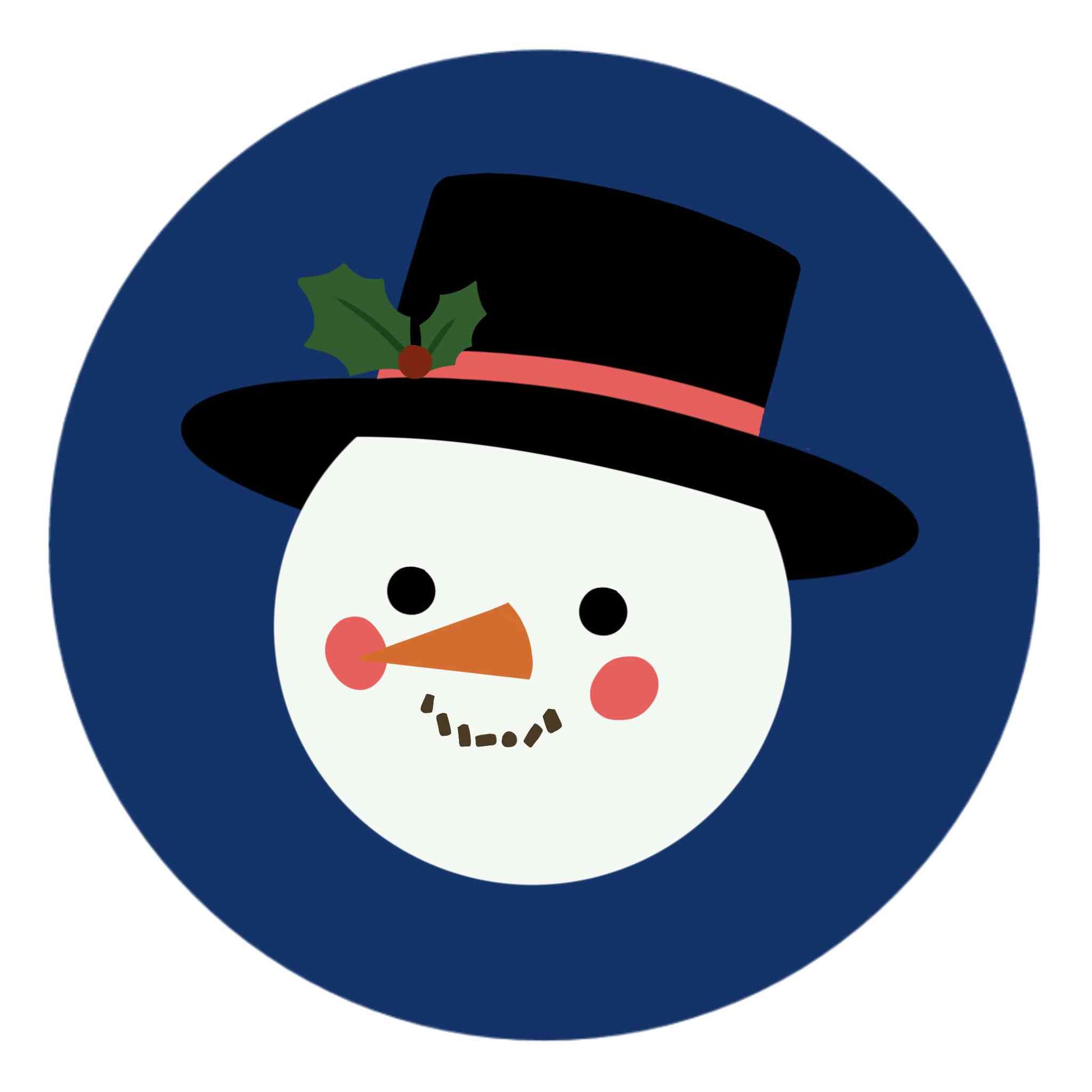 Mr. Snowman with Black Hat