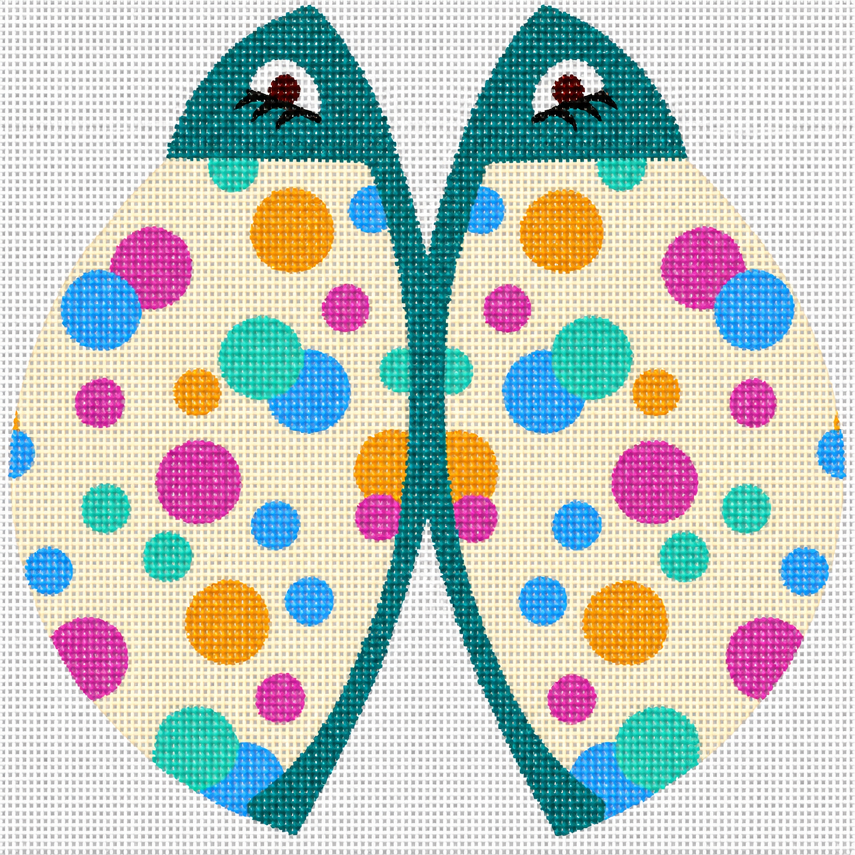 Polka Dot Fish Pair Illustration