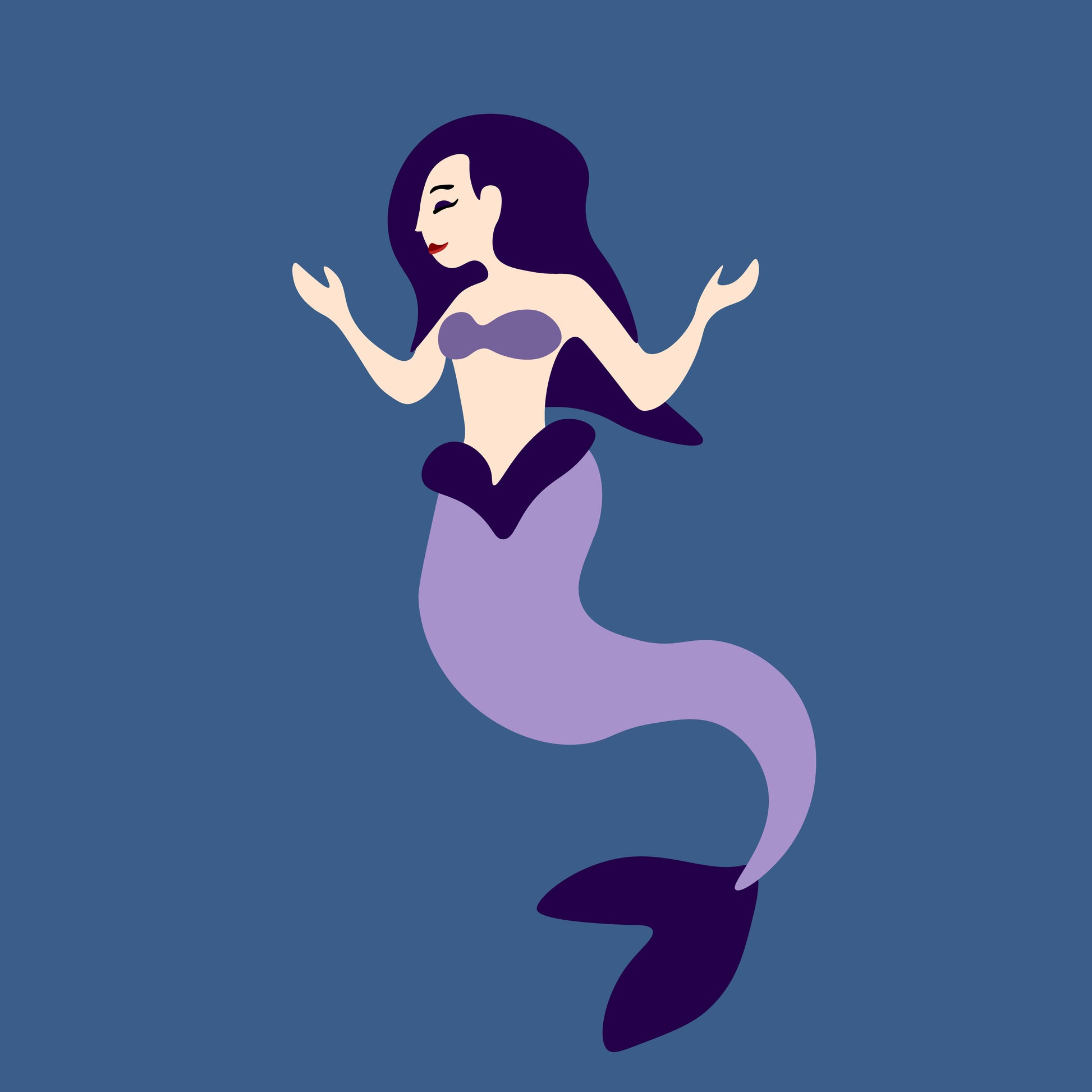 Mythical Creatures - Purple Mermaid
