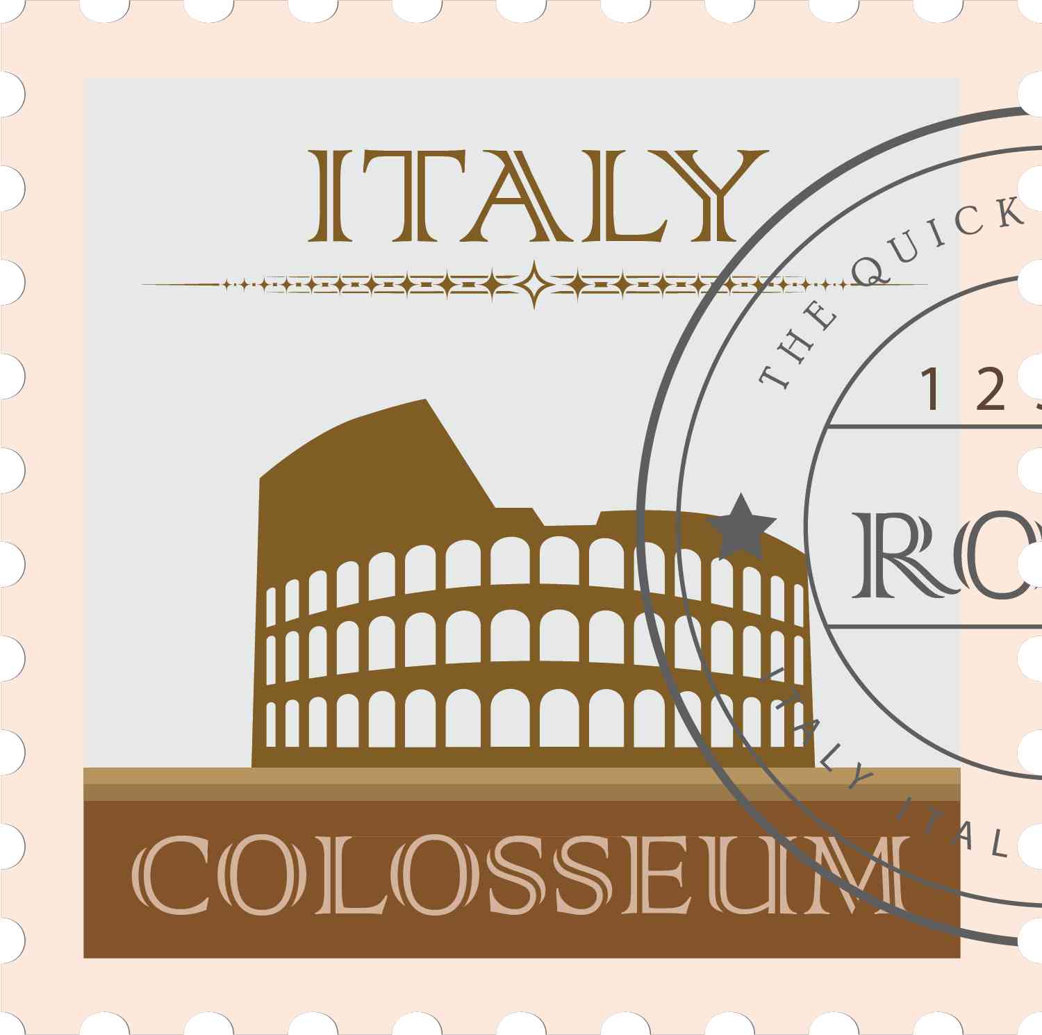 Vintage Stamps - The Colosseum