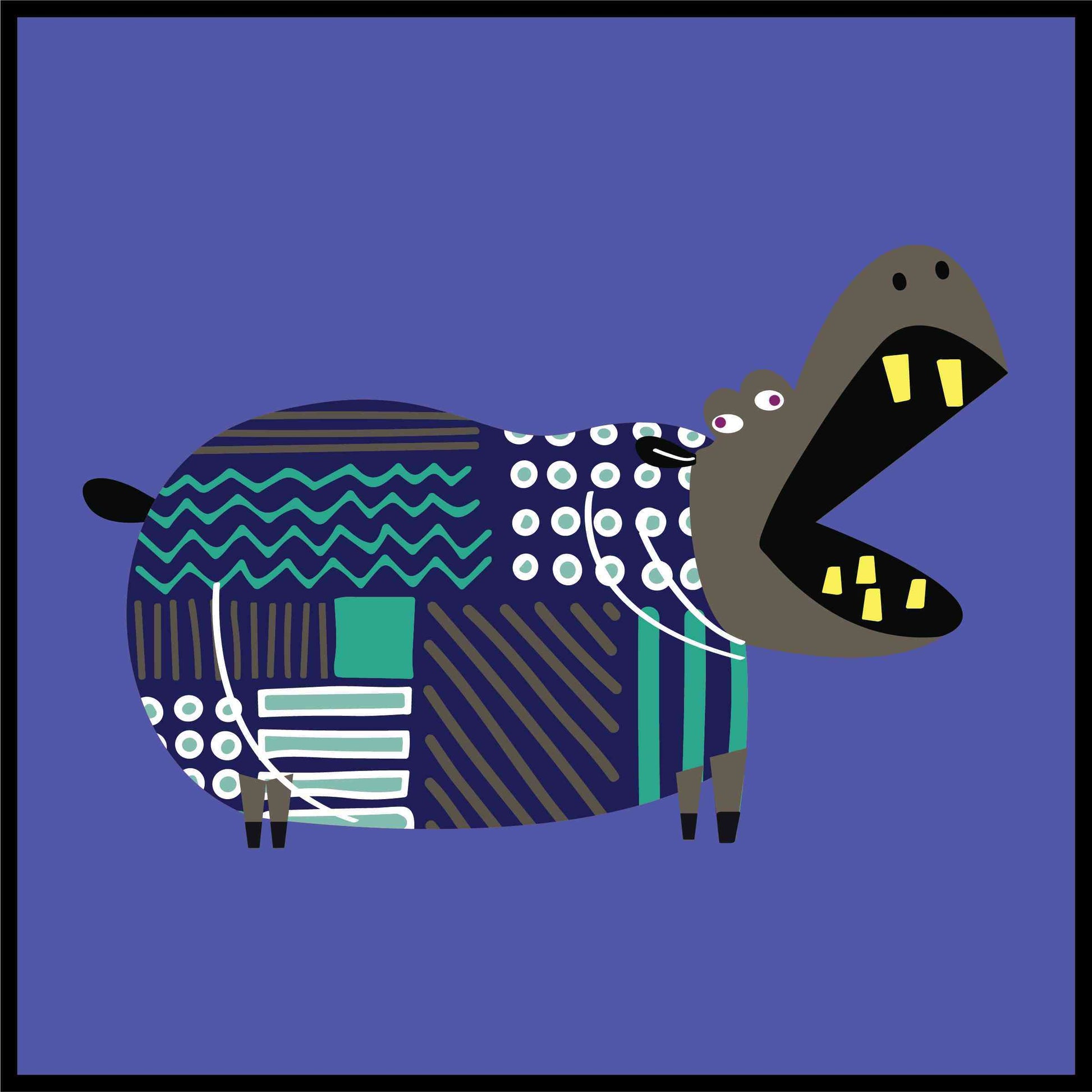 Patchwork Animals - Hippo
