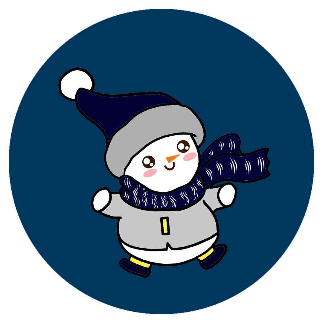 Christmas - Snowman with blue scarf