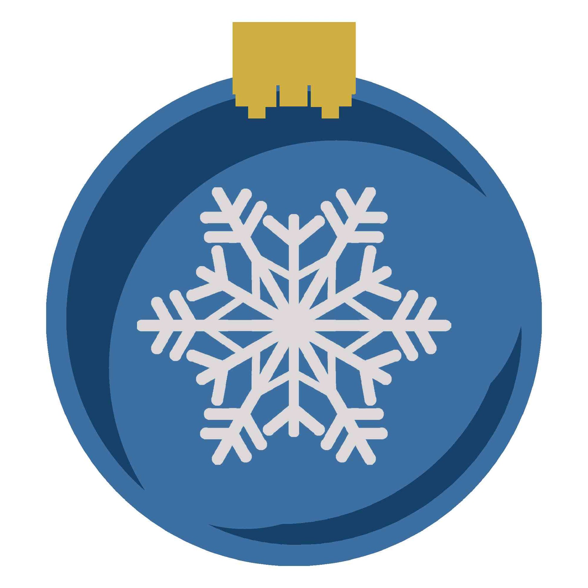 Snowflake Christmas Ball (Blue)