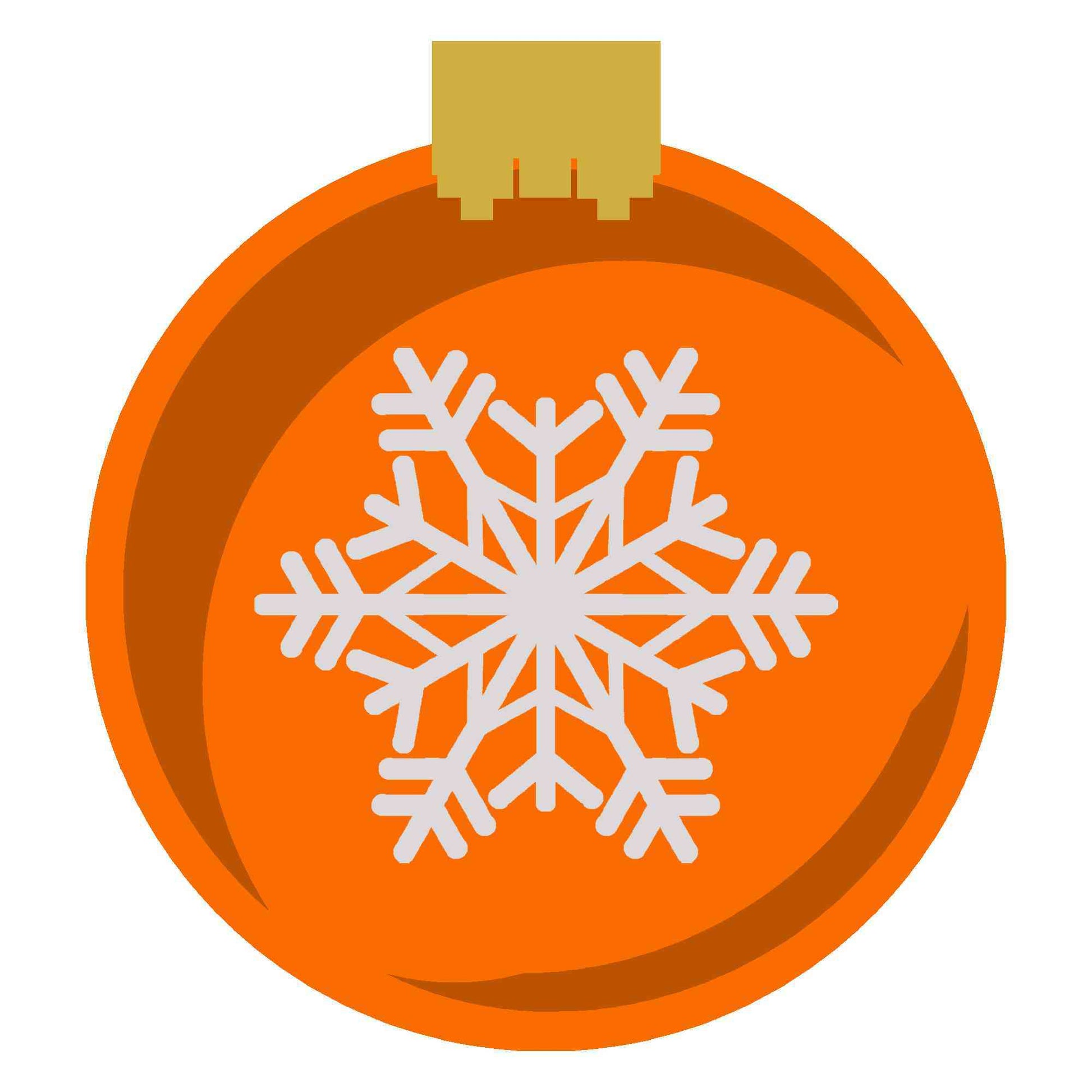 Snowflake Christmas Ball (orange)
