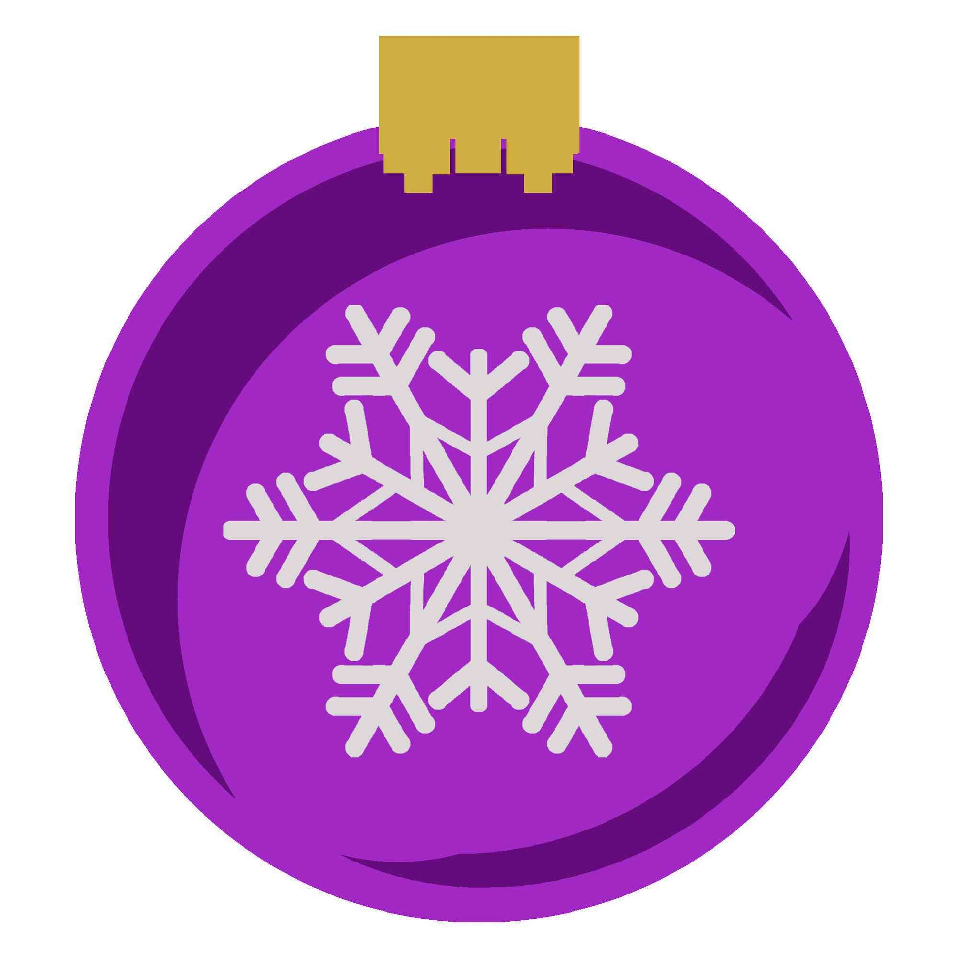 Snowflake Christmas Ball (purple)