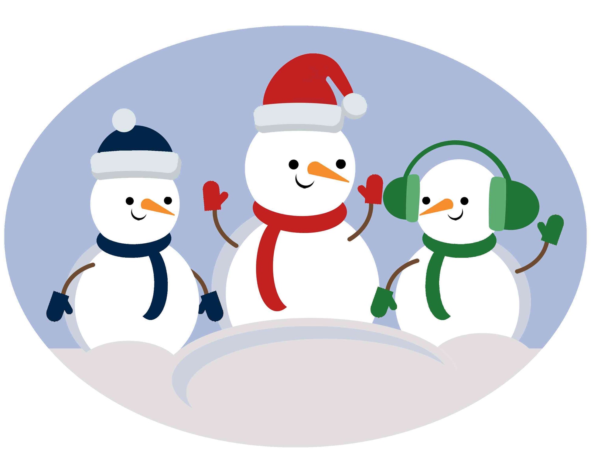 Snowman trio