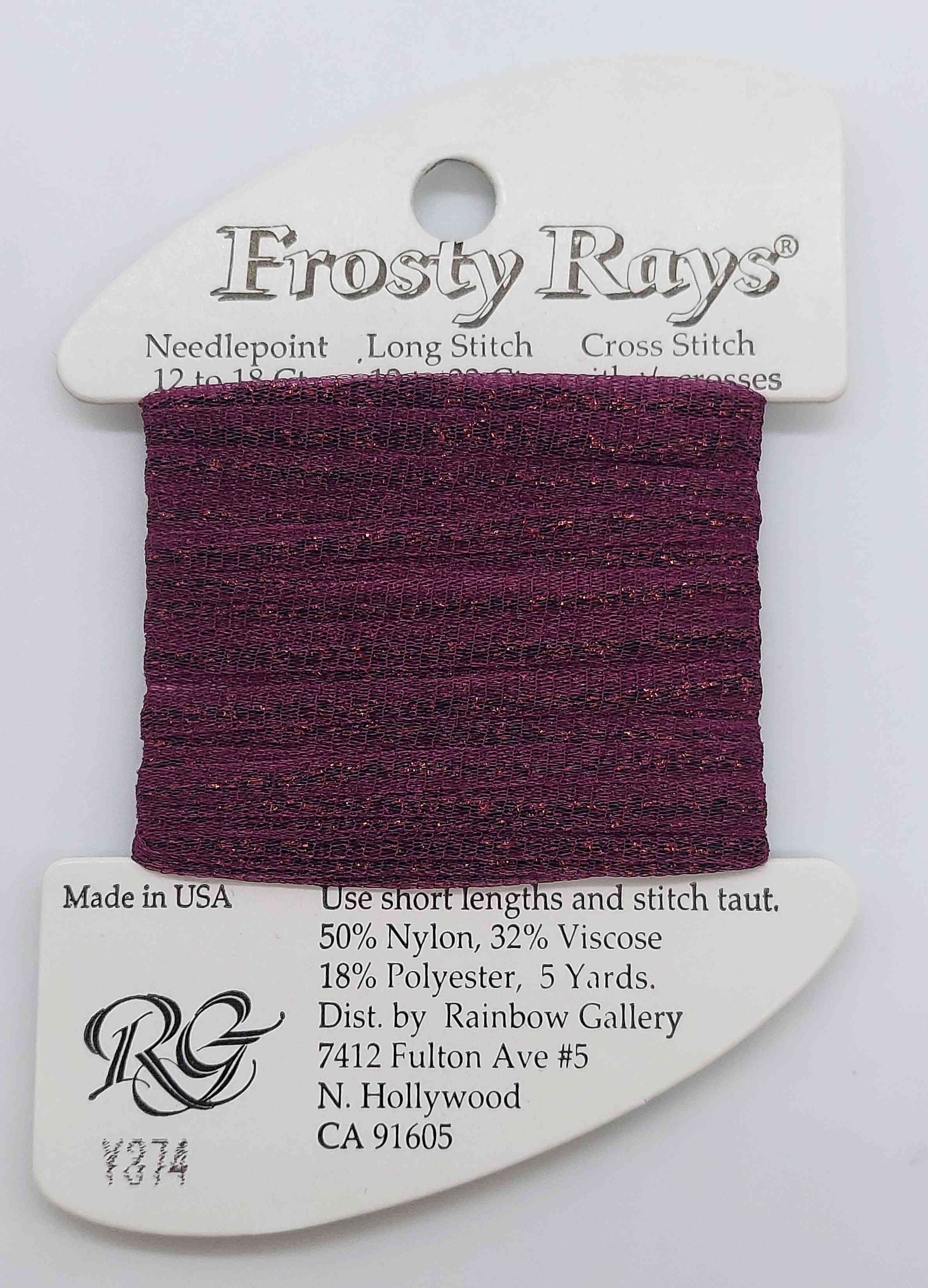 Frosty Ray -  Assorted Colors - Y374 - Dark Magenta