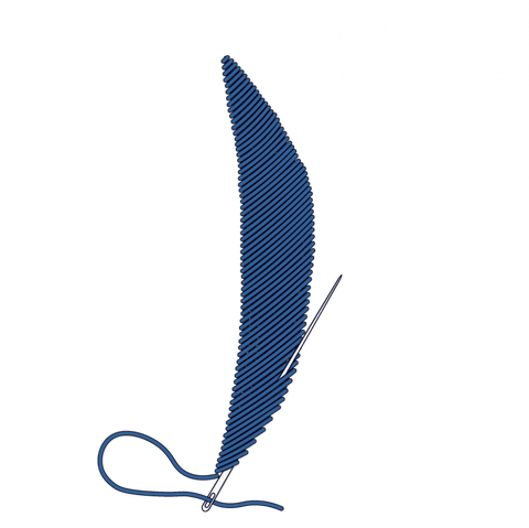 Padded satin stitch 9 stitch diagram