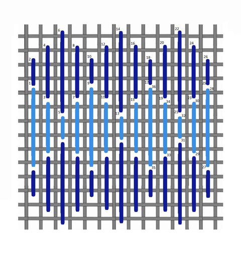Pavilion stitch diagram