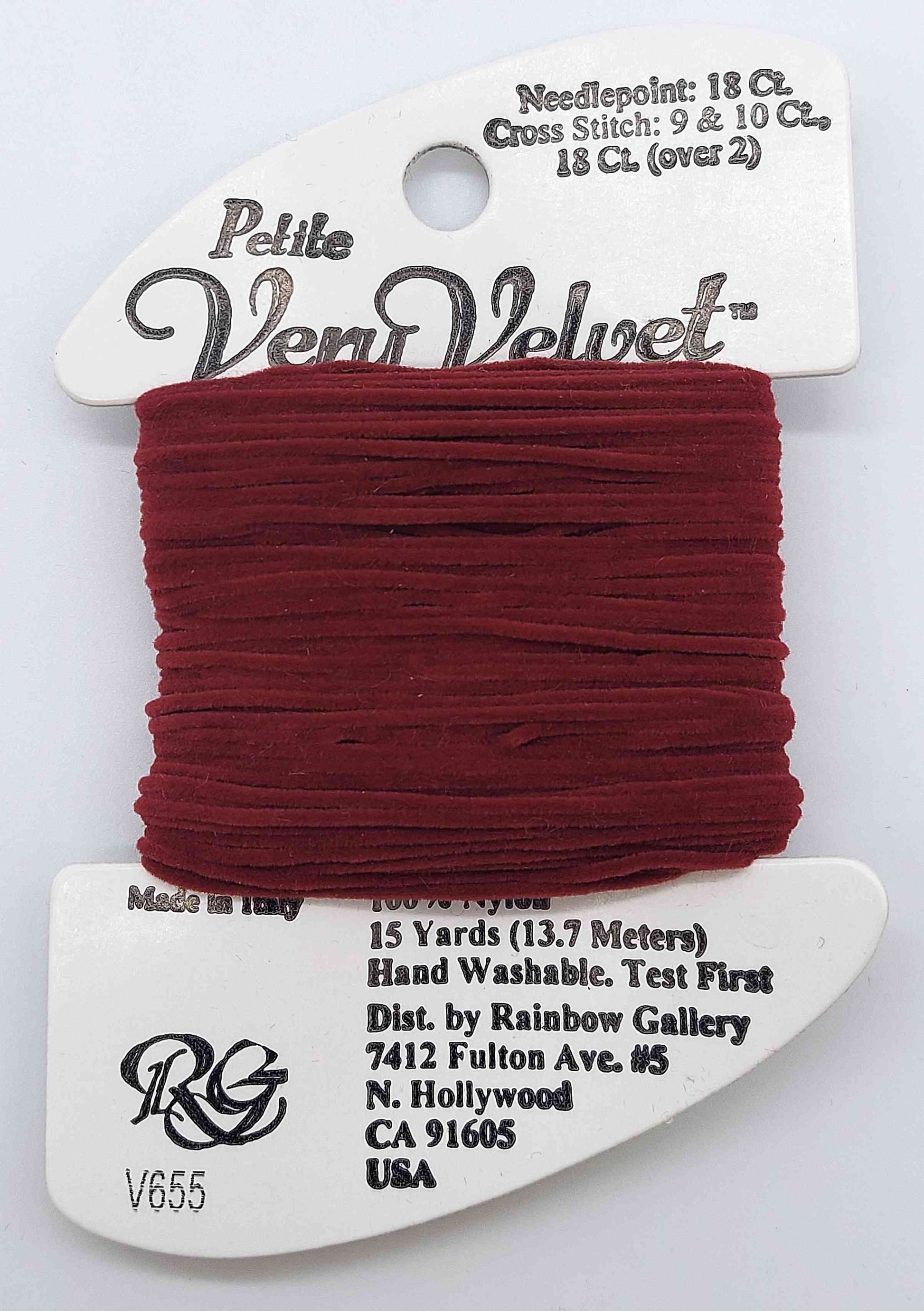 Petite Very Velvet - Assorted Colors - V655-DARK RED