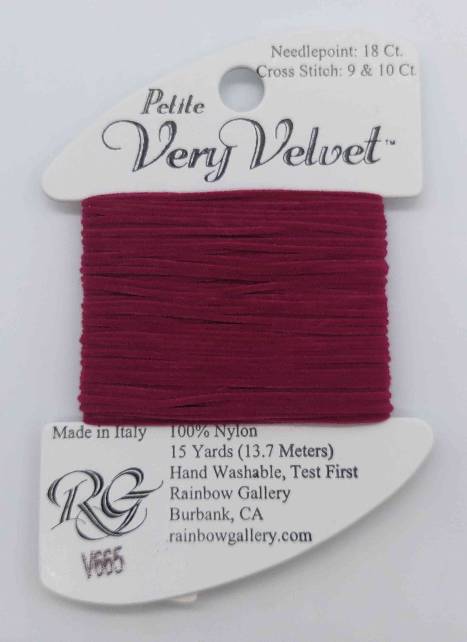 Petite Very Velvet - Assorted Colors - V665-DK RASPBERY