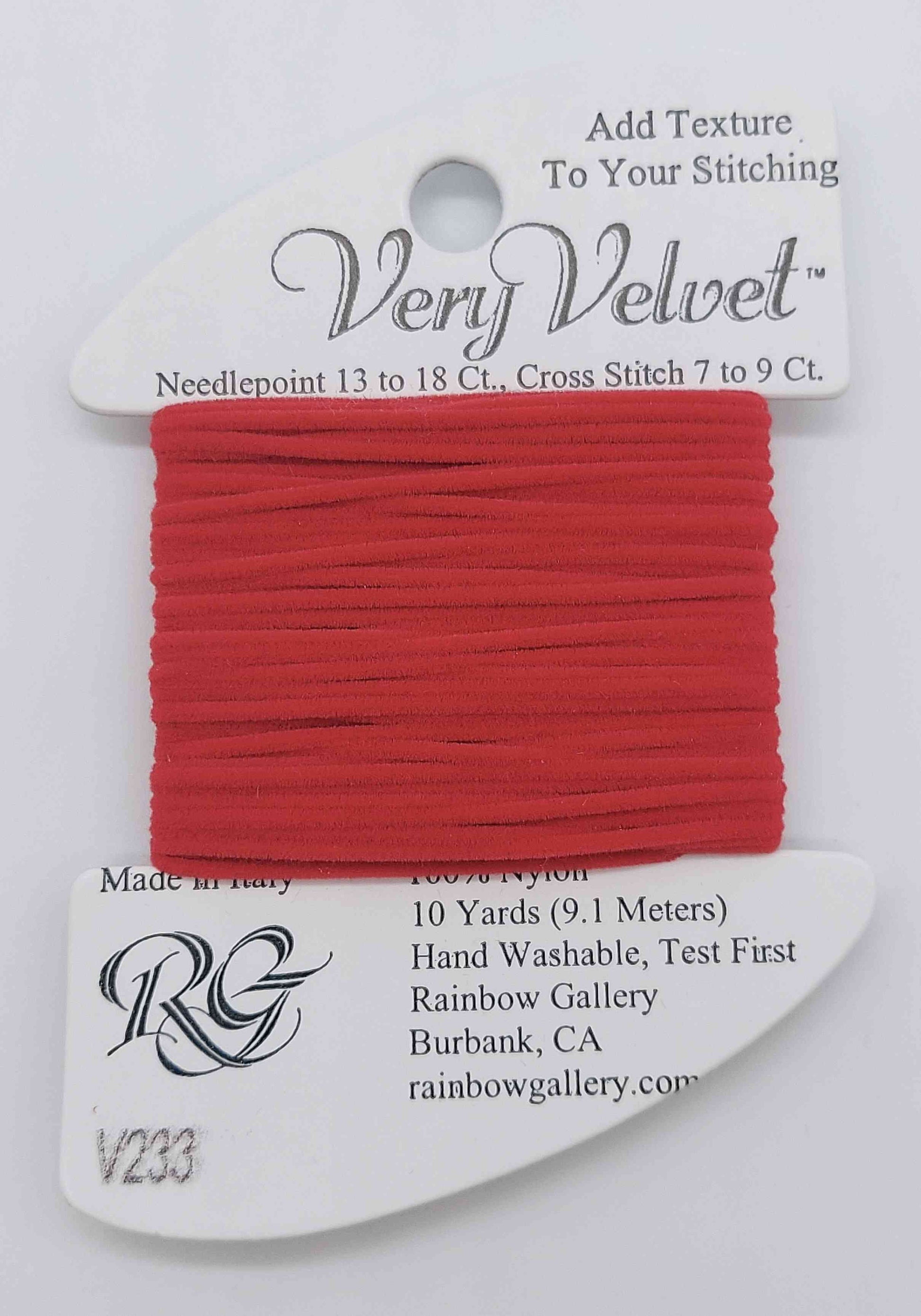 Very Velvet - Assorted Colors - V233-GERANIUM