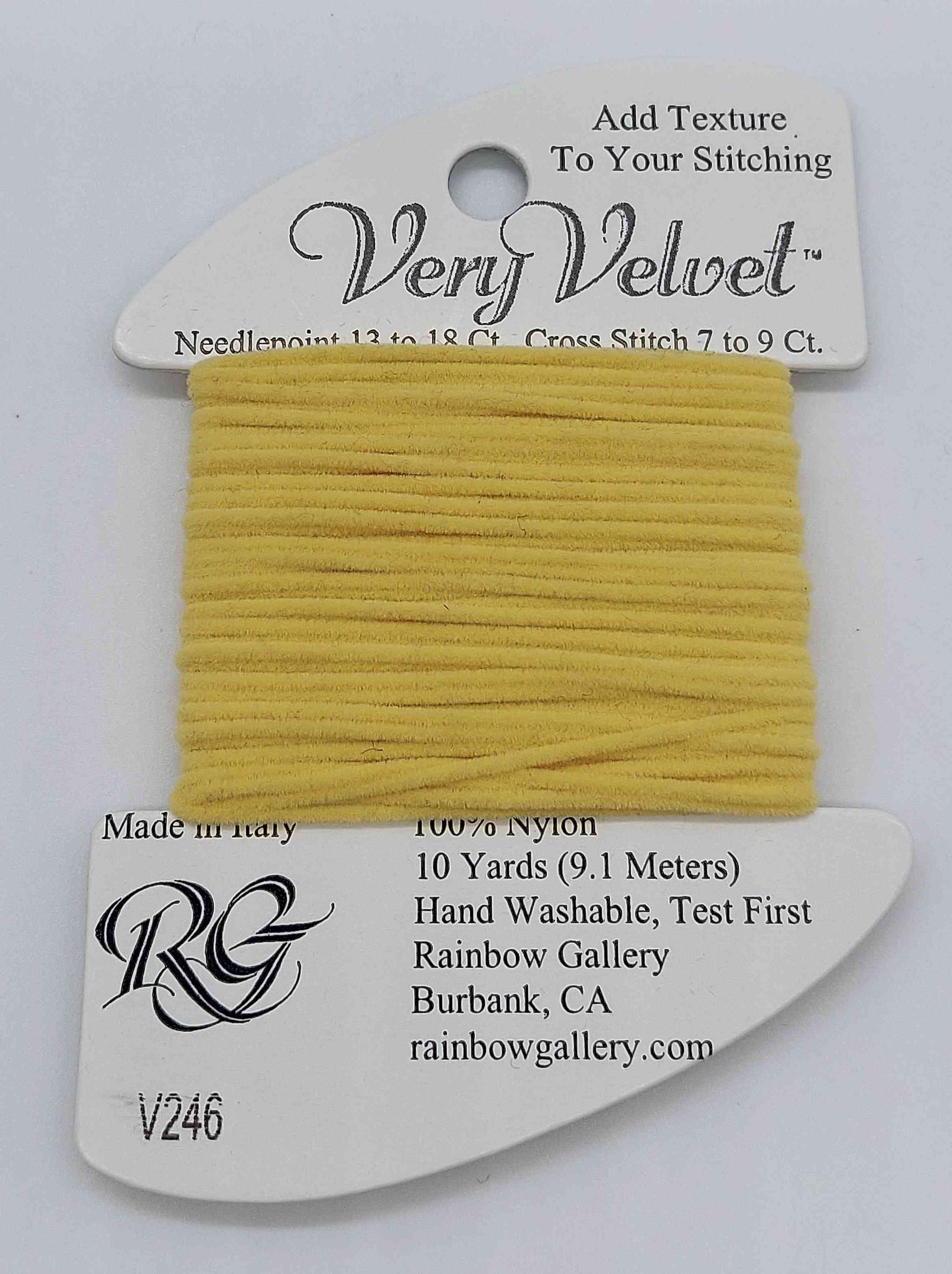Very Velvet - Assorted Colors - V246-MED YELLOW