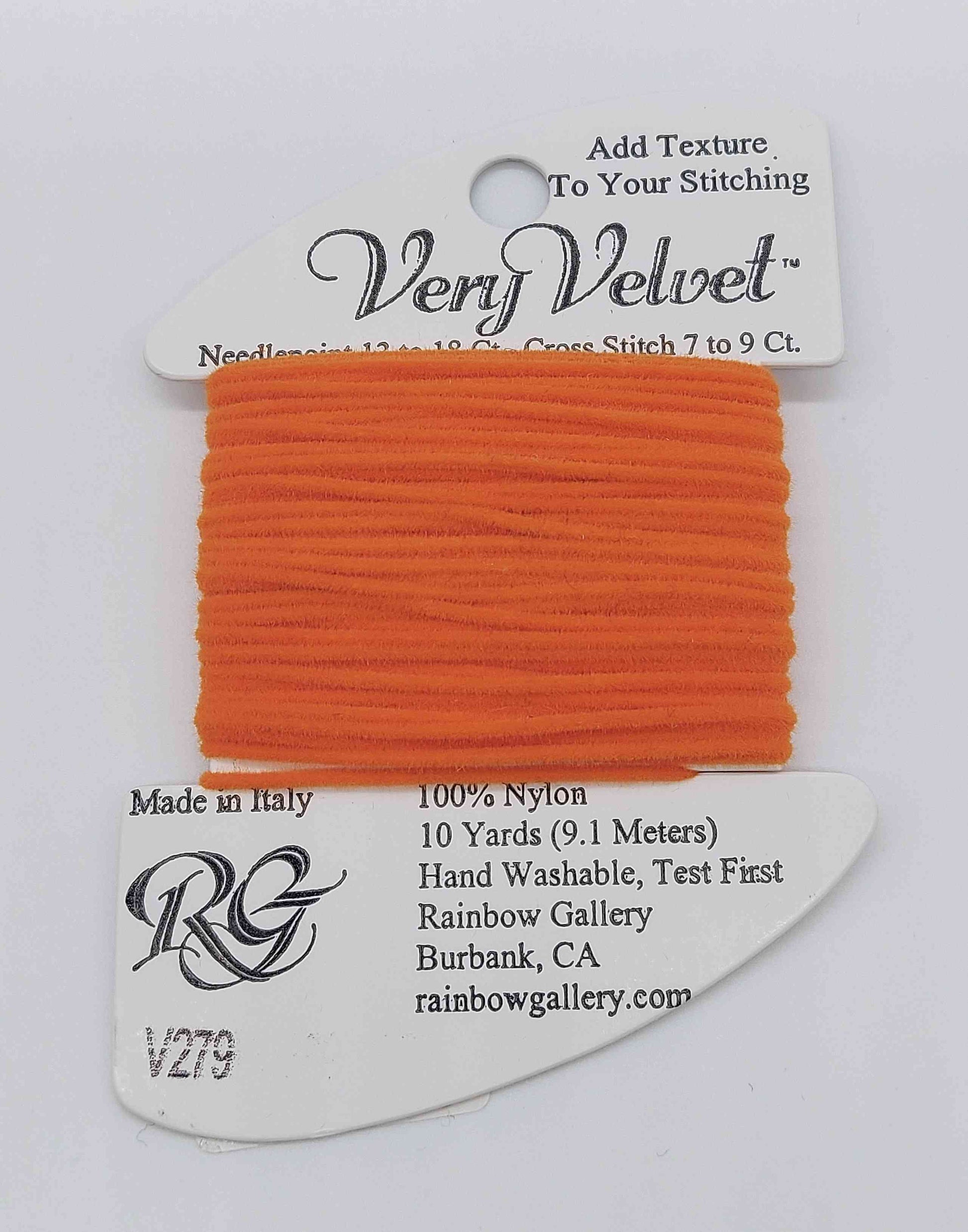 Very Velvet - Assorted Colors - V279-BRITE ORANGE