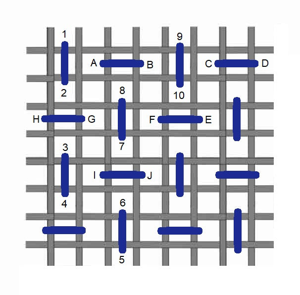 Reverse basketweave variation (woven pattern)