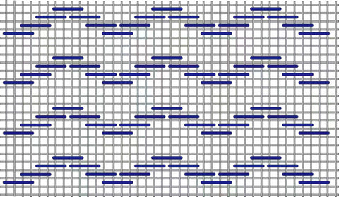 Ripple variation stitch diagram