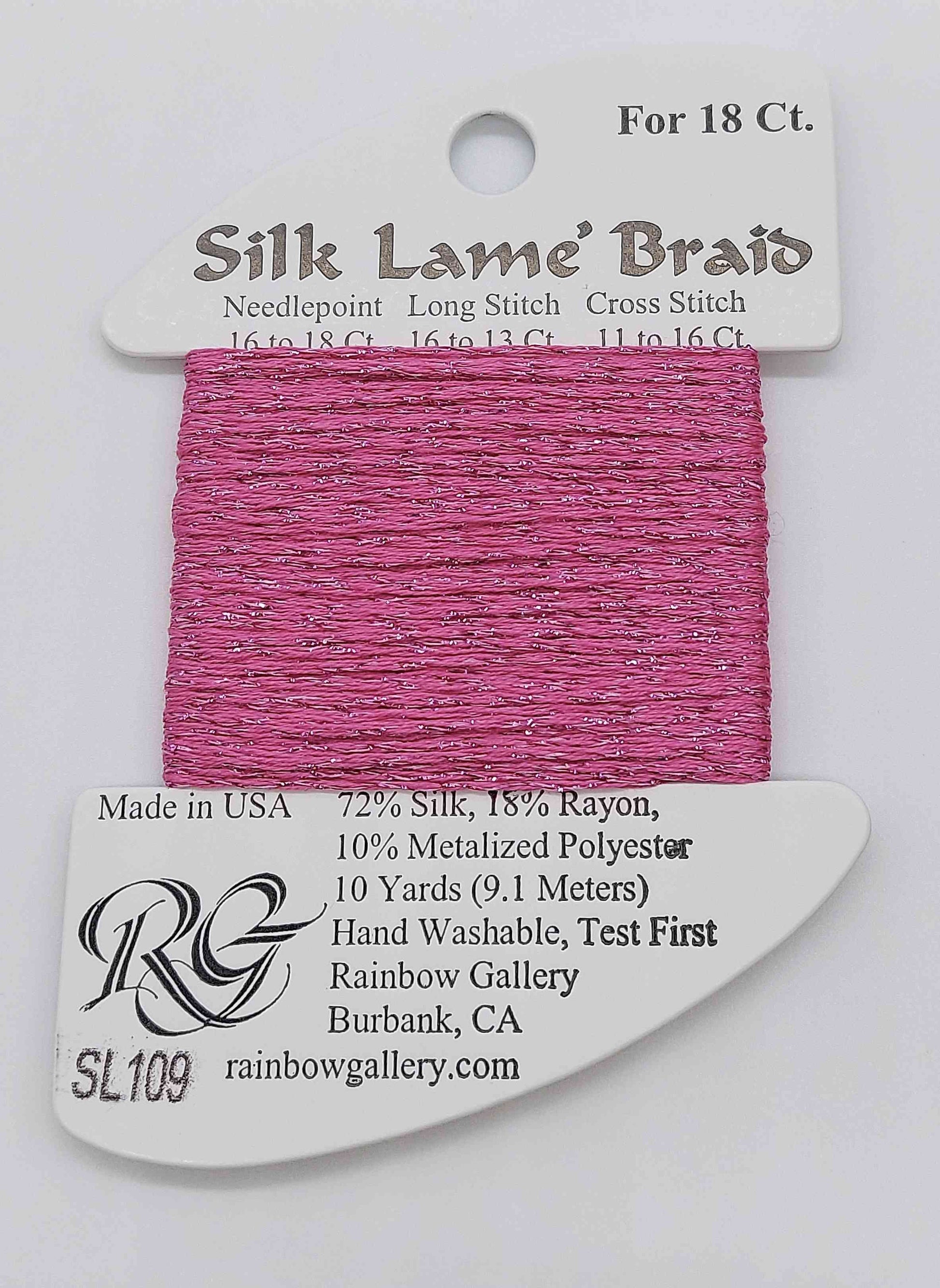 Slik Lame Baid -  Assorted Colors - SL109-MED RASPBERRY