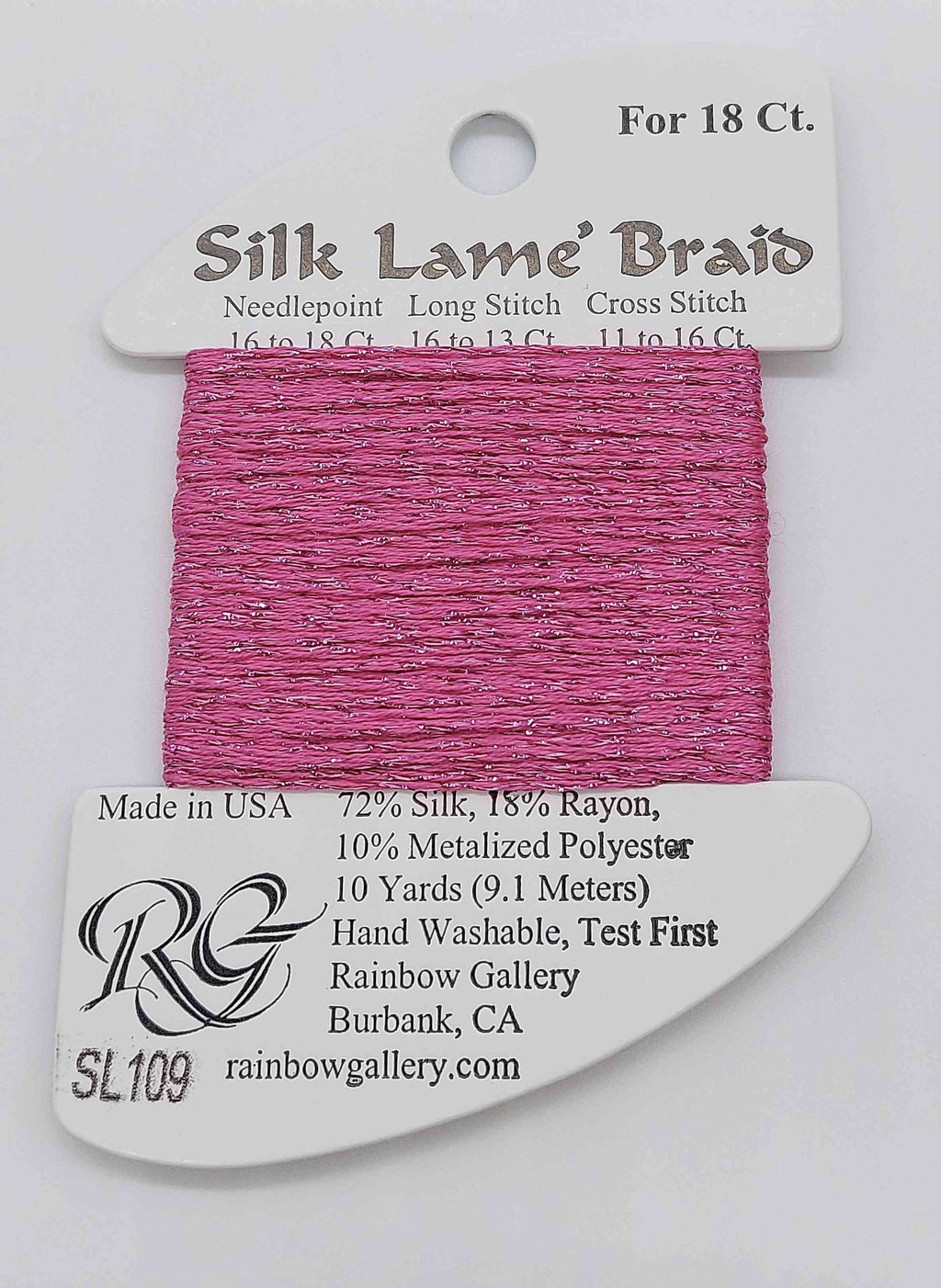 Slik Lame Baid -  Assorted Colors - SL109-MED RASPBERRY