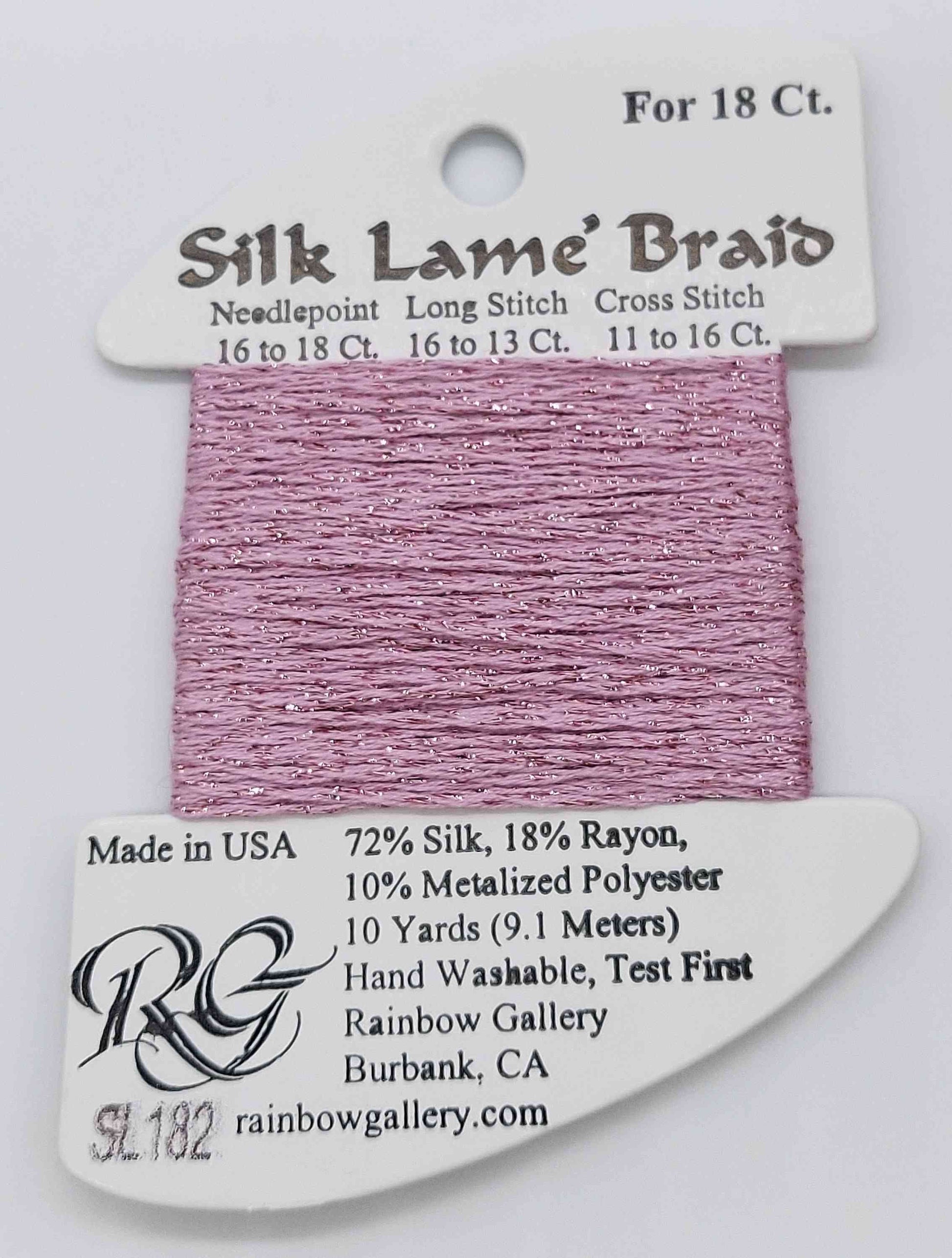 Slik Lame Baid -  Assorted Colors - SL182-CHATEAU ROSE