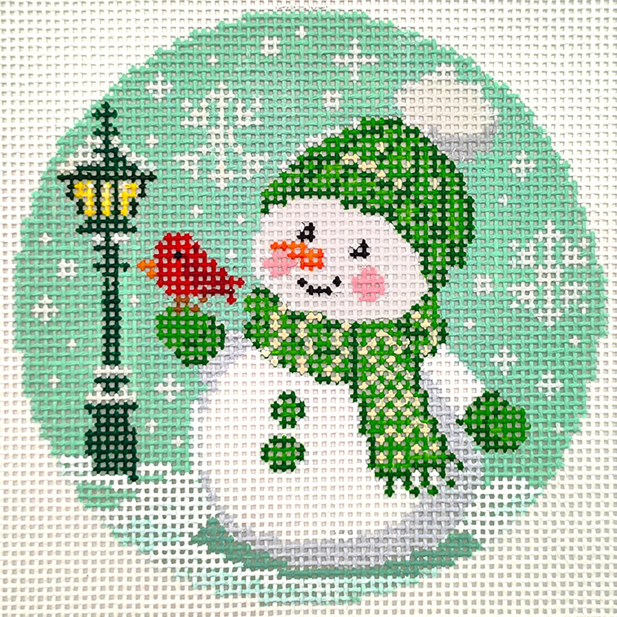 Snowman - A Cardinal Friend