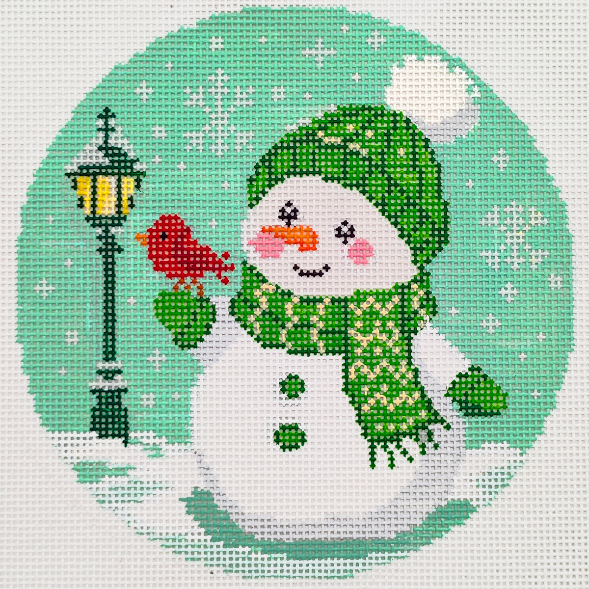 Snowman - A Cardinal Friend