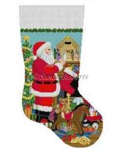 Stocking - Santa & Nativity