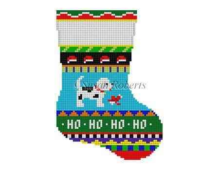 Mini Stocking - Bold Stripe Puppy