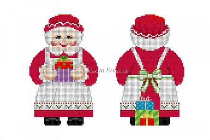 2-sided Santa - Mrs. Claus with Presents