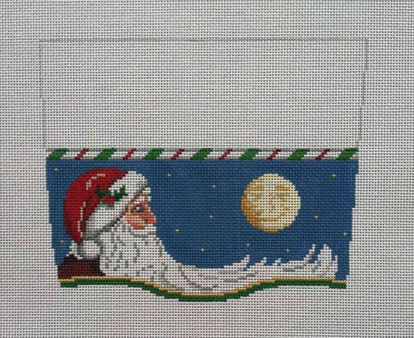 Stocking Cuff - Moonlit Santa