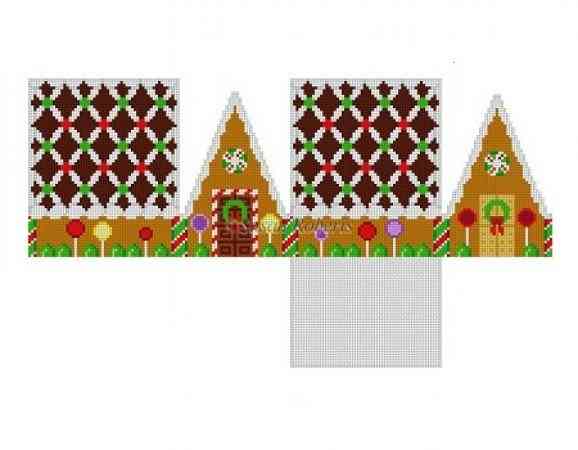 3-D Gingerbread House - Chocolate Trellis A-Frame