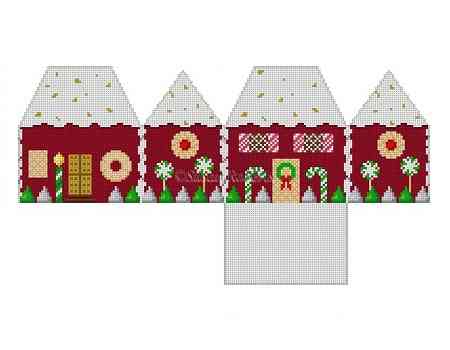 Red Velvet With Nut Icing, 3D gingerbread house