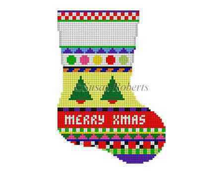 Bold Stripe Christmas Tree, mini stocking