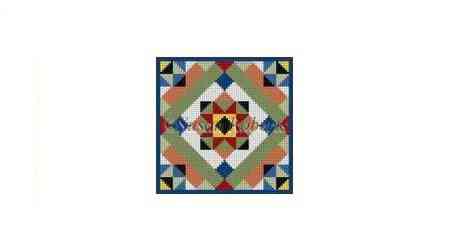 Queens Courtyard, mini quilt