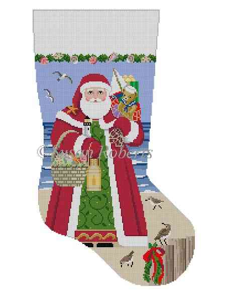 Nautical Santa, stocking
