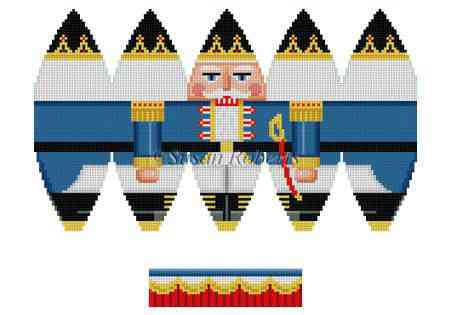 Full Nutcracker, 3D Hot Air Balloon, ornament