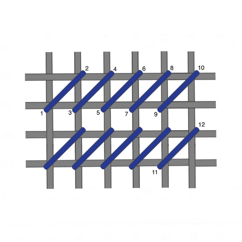 Slanted gobelin 2x2 stitch diagram