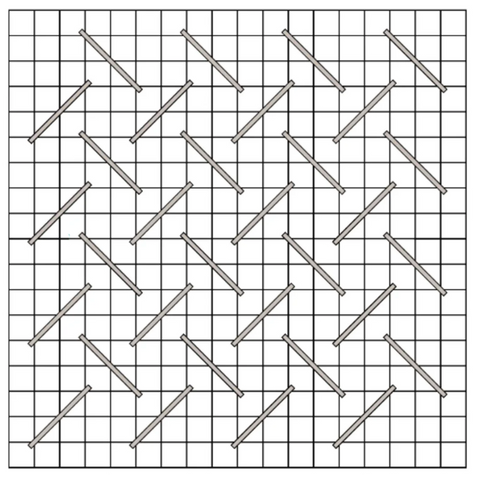 Slightly offset diamonds stitch diagram