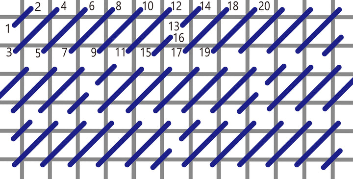 Staggered horizontal cashmere
