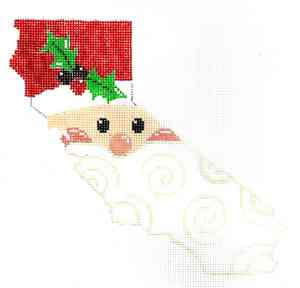 California State Shaped Santa