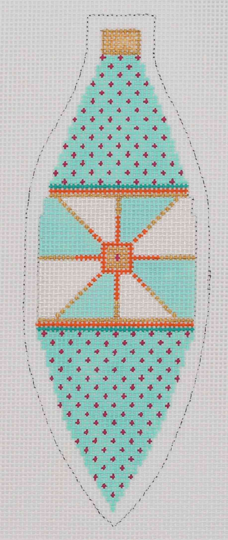 Teal Teardrop - Mid-Century Ornament