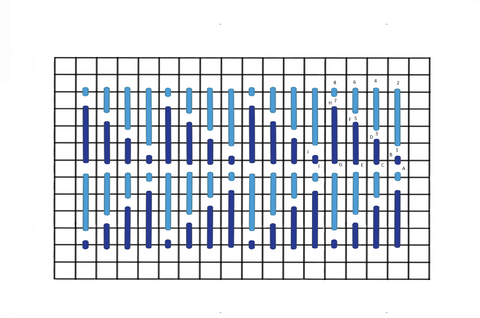 Wild goose chase stitch diagram