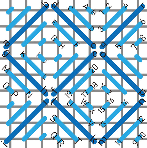 Windowpane scotch stitch diagram